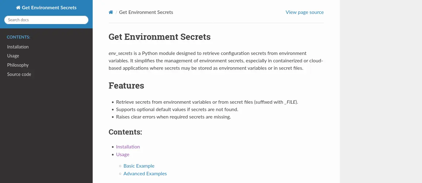 Get Environment Secrets